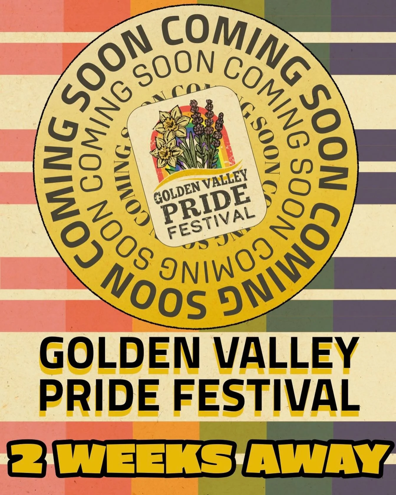Spread the word - the 14 day countdown starts today!! The Golden Valley Pride Festival will have live entertainment, food trucks, a beer garden provided by Park Tavern, activities for kids, over 100 booths and much more! Join us on Saturday June 13 a