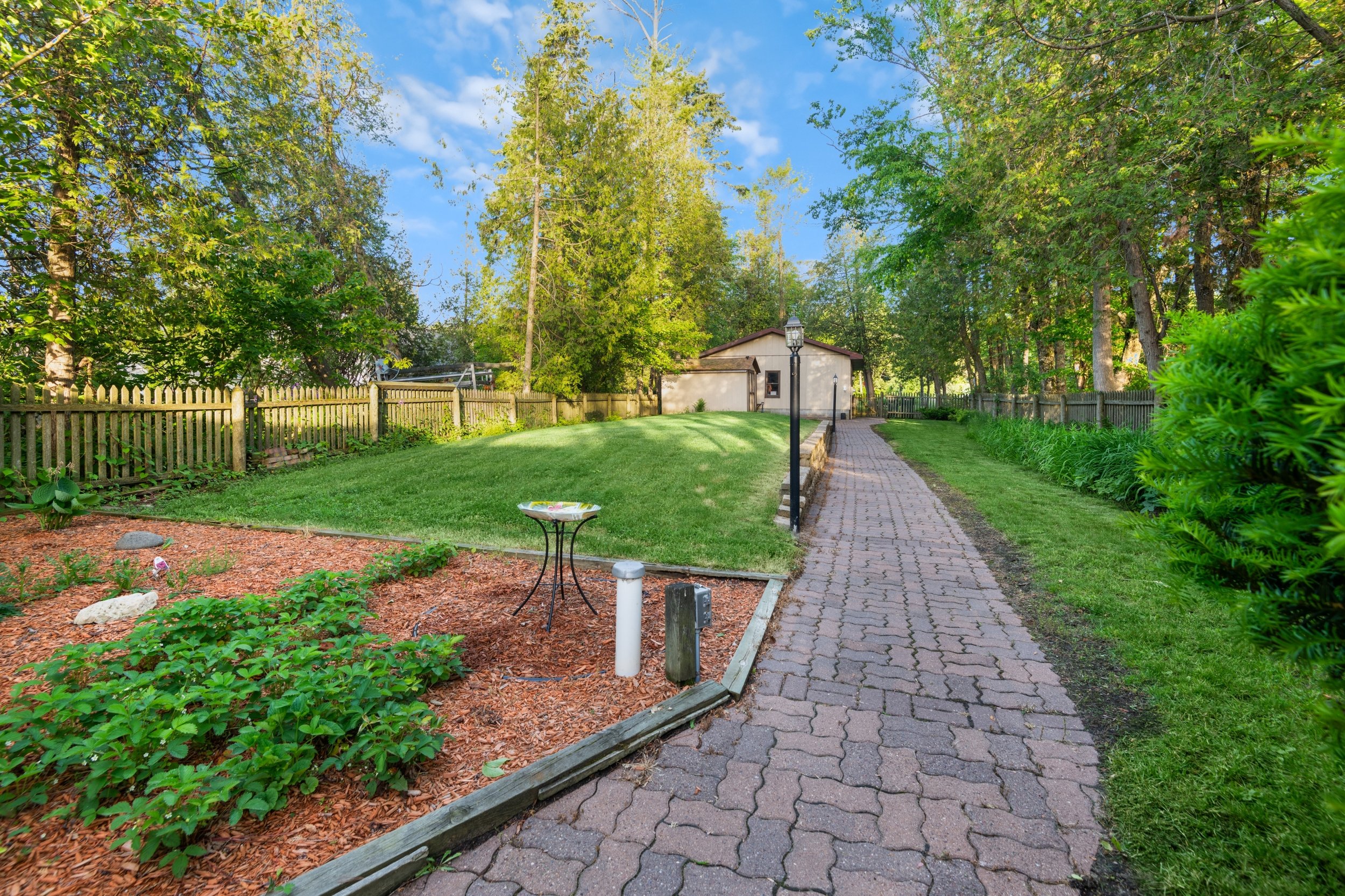 A fenced in yard for your furry friends.
