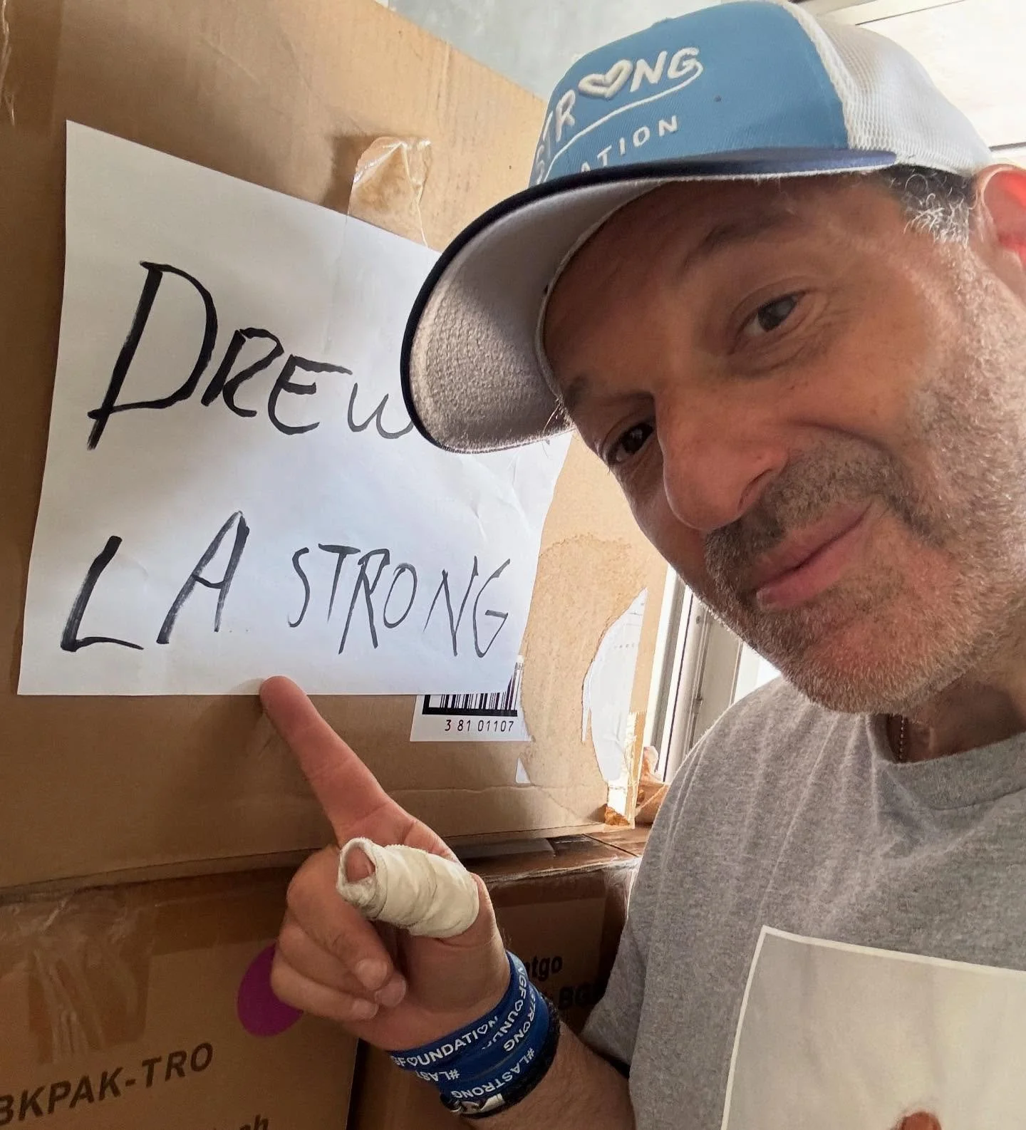 Sourcing Products for LA Fire Relief & Recovery. 
Nonstop work, a labor of love, we love. 
If you or your company would like to donate new products, please get in contact with us at:
drew@lastrongfoundation.org
carly@lastrongfoundation.org
Call