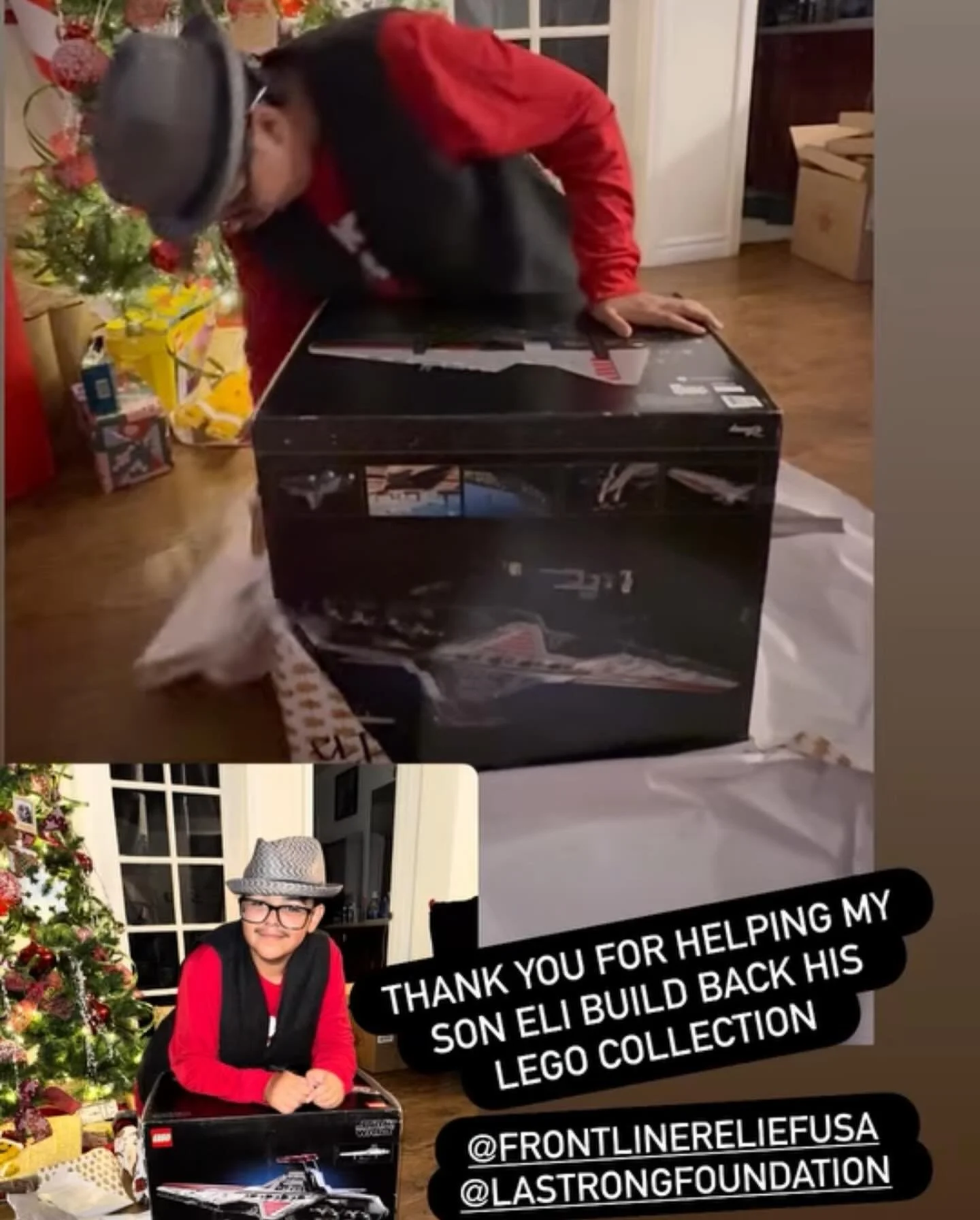 This is why we do what we do!
@lastrongfoundation x @frontlinereliefusa 

Merry Christmas 🎄 Happy Chanukah 🕎 and Happy Holidays to All.

@lastrongfoundation is Proudly working together &ldquo;All For One LA&rdquo; to lead fire survivor relief, disa