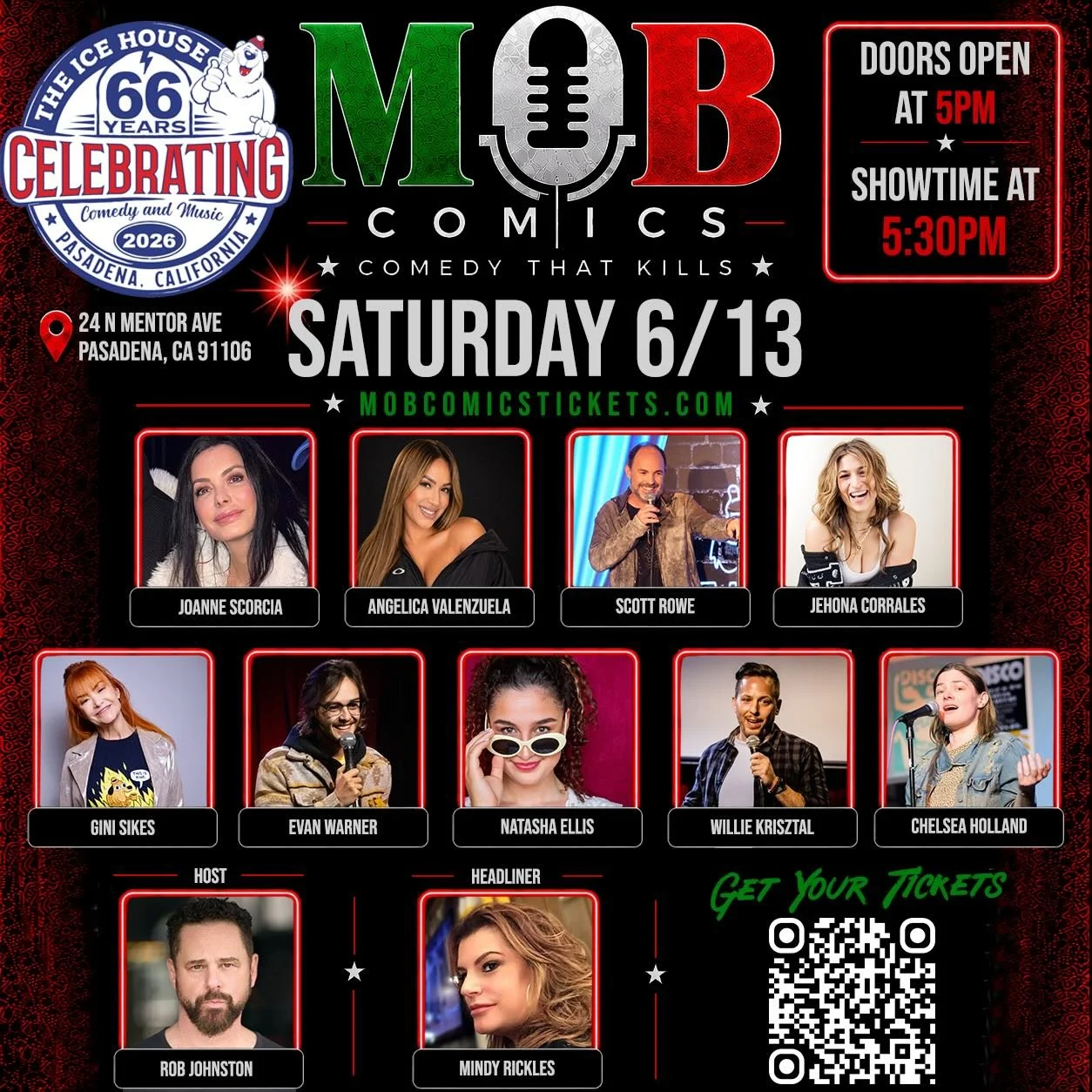 Laughter is healing 💙

The LA Strong Foundation invites you to join us, Maxi and Drew, for a show at the Ice House Comedy Club in Pasadena this Saturday June 13th.

Enjoy laughter, connection, and community with us. 

As our guests, the LA Strong Fo