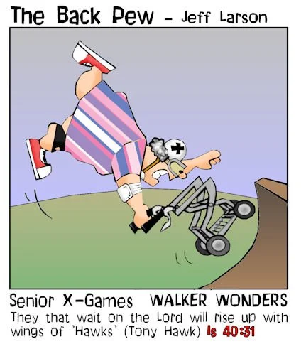 Senior X-Games  Senior Citizen, X-Games, Old, Walker, funny 