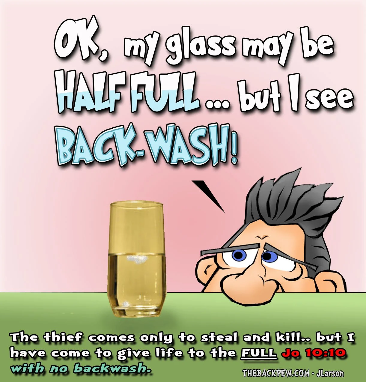 Christian Cartoons - Glass Half Full