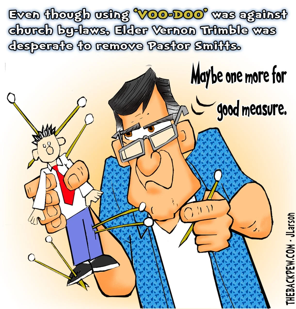 Church Cartoons - Church Elder using Voodoo?