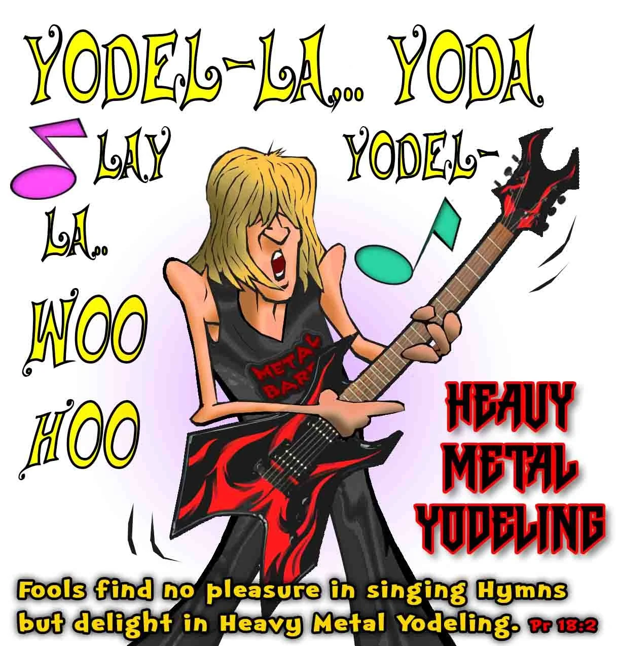 Worship Cartoon of Heavy Metal Worship Yodeling