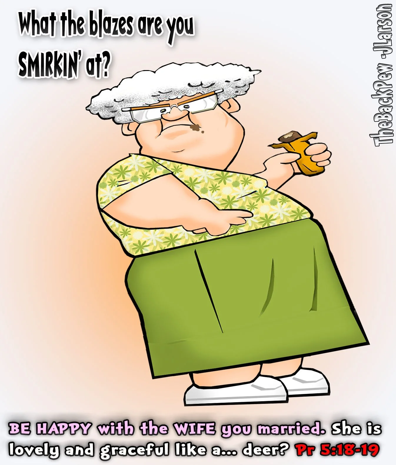 Marriage Cartoon of a Graceful Wife