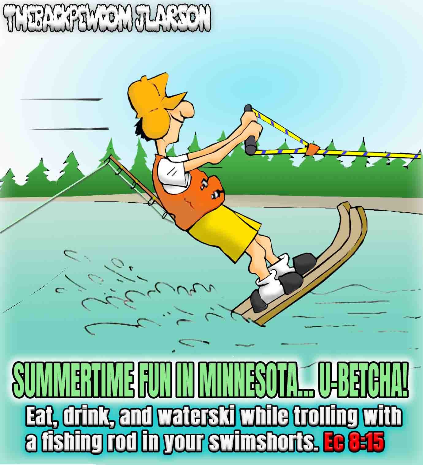 Minnesota Cartoon of summer fun