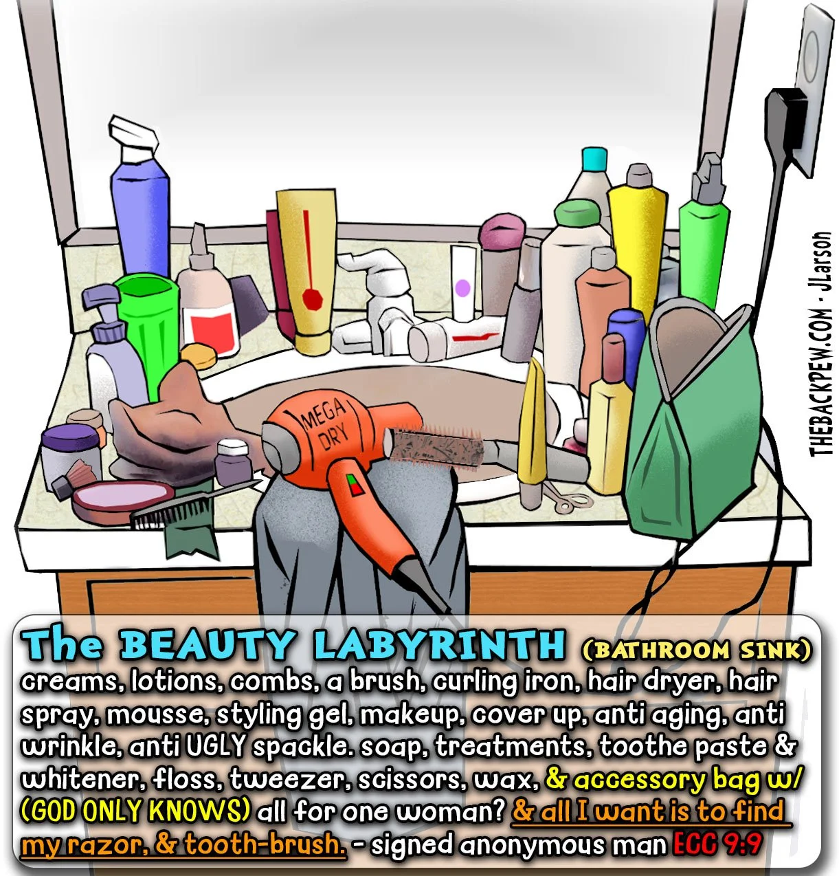 Christian Cartoon - The Bathroom Sink