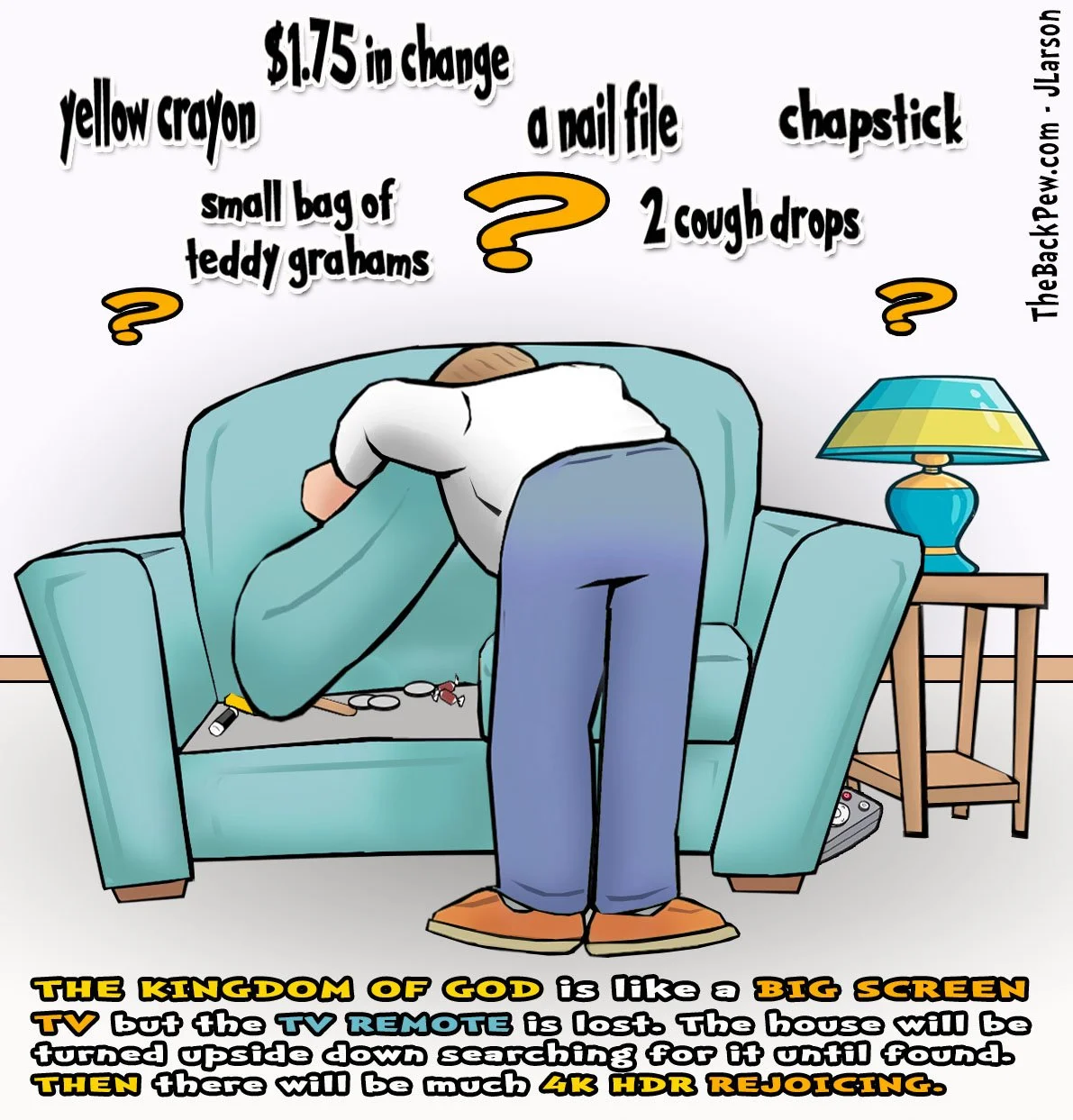 The lost TV Remote Parable  Parable, TV Remote, Lost, Family, funny 