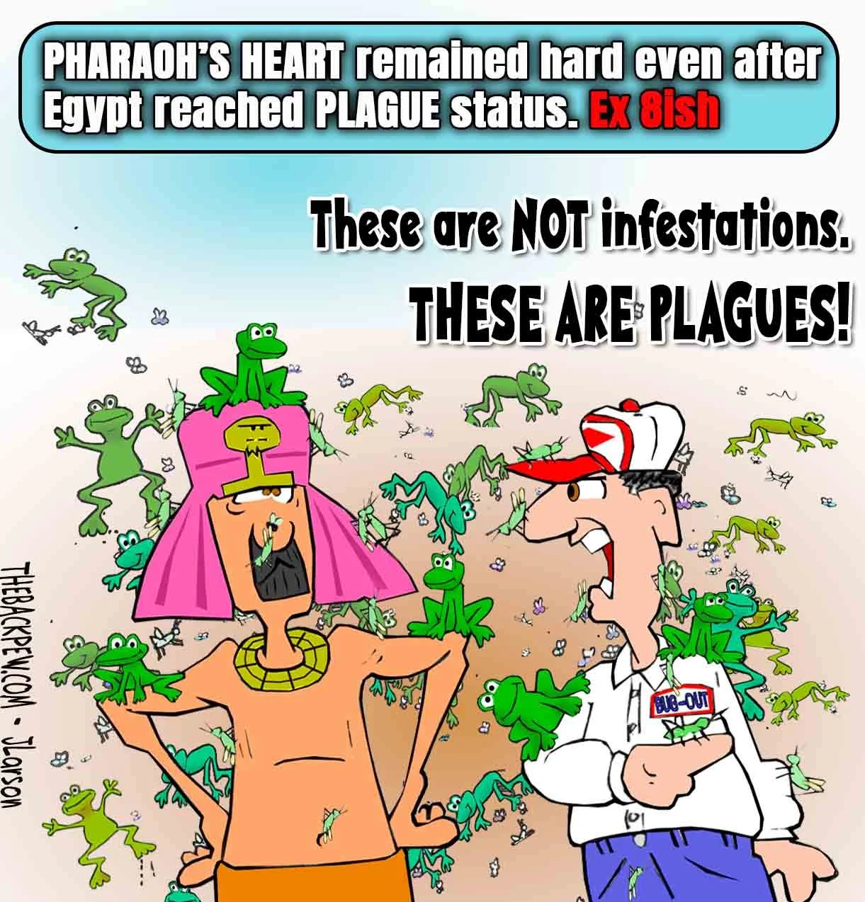 Exodus Cartoon about the  infestations