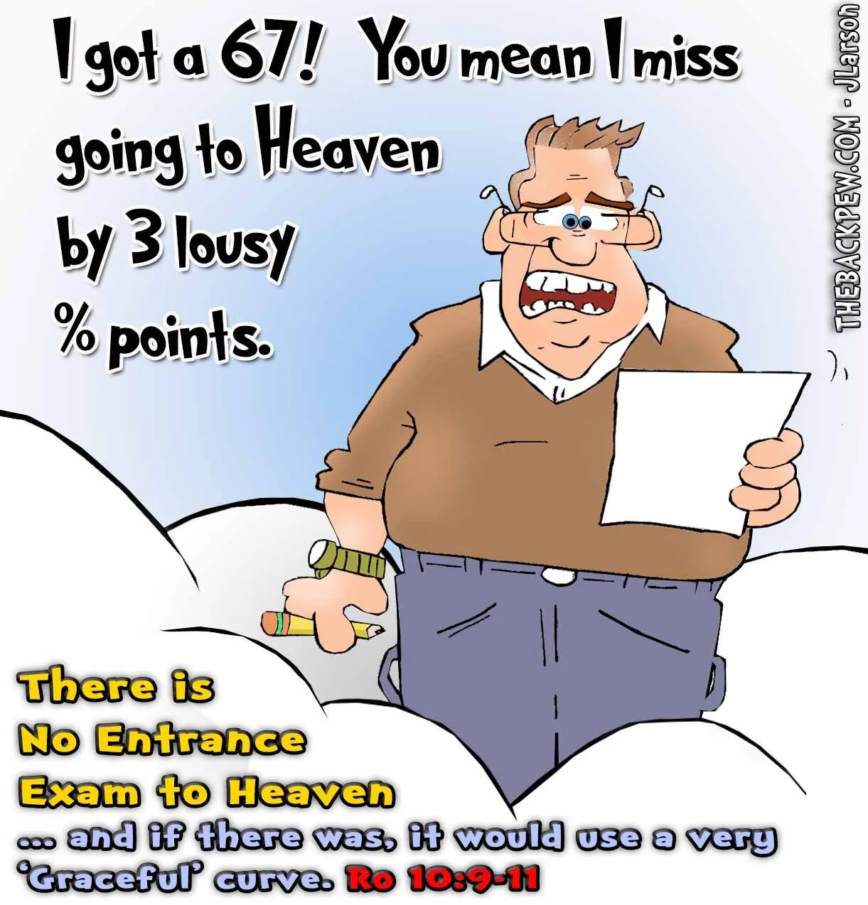Heaven Cartoon - there will be no entrance exam