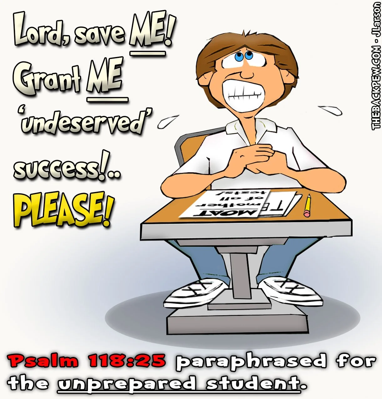 Prayer Cartoon s student taking a test