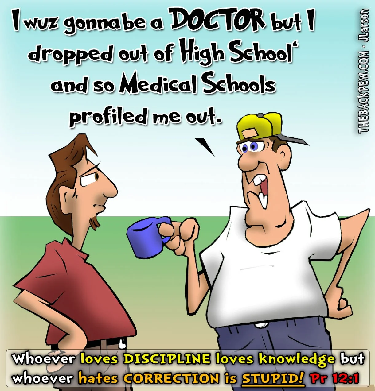 Proverb Cartoon - Disciplined v Lazy