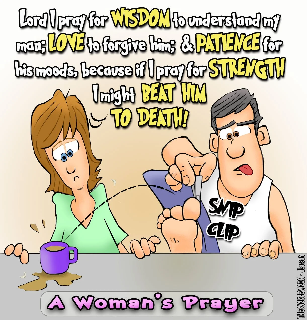 Christian Cartoons - Woman's Prayer