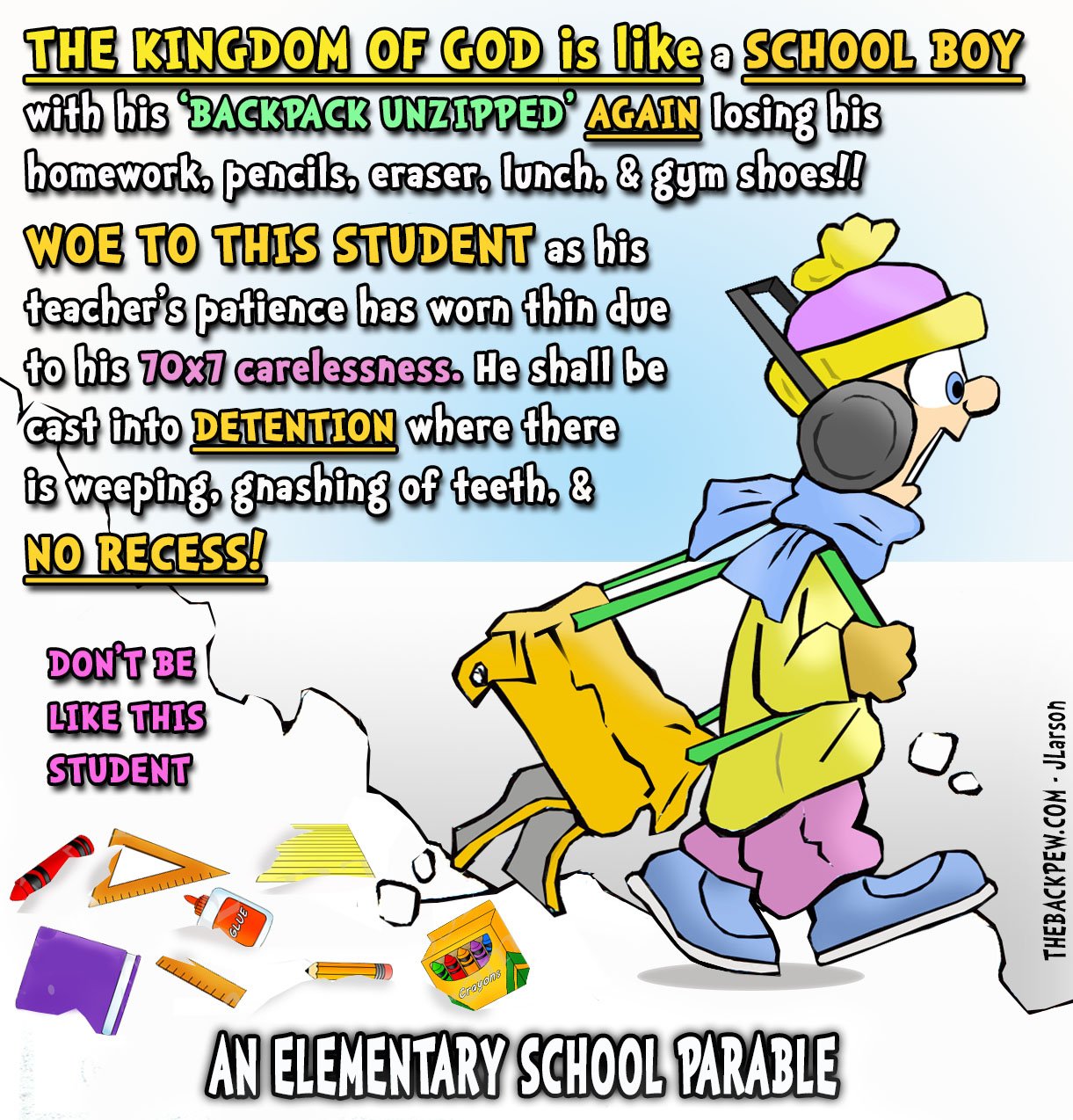 School Cartoons - School Boy Parable