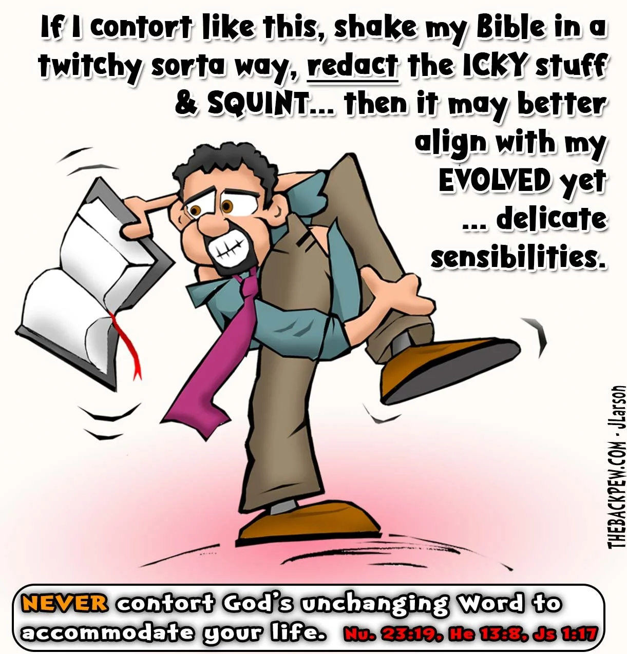Christian Cartoons - Contorted Christian