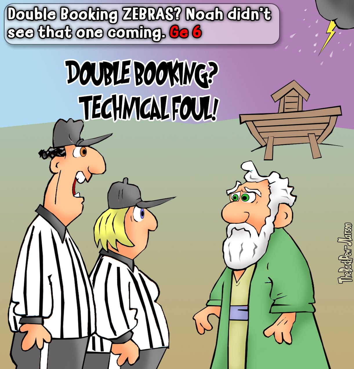 Noah boarding Zebras on the Ark  Noah, Ark, Flood, Zebras, funny 