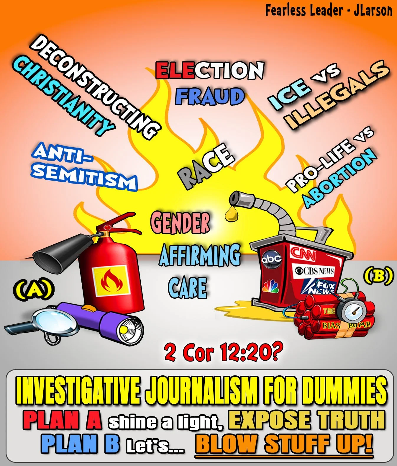 Political Cartoon exposing the problem with journamlism today