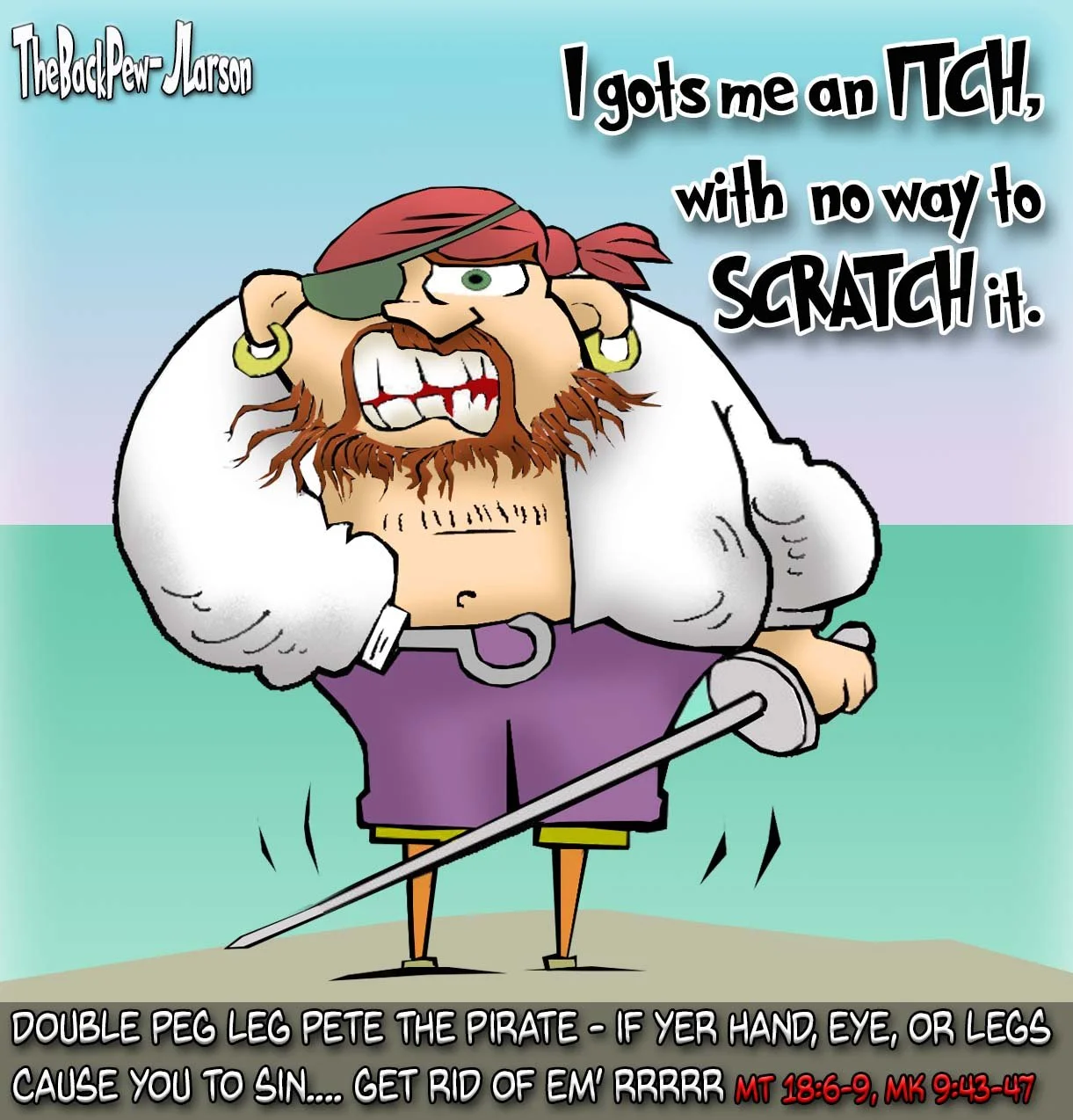 Christian Cartoon featuring a Pirate as an object lesson