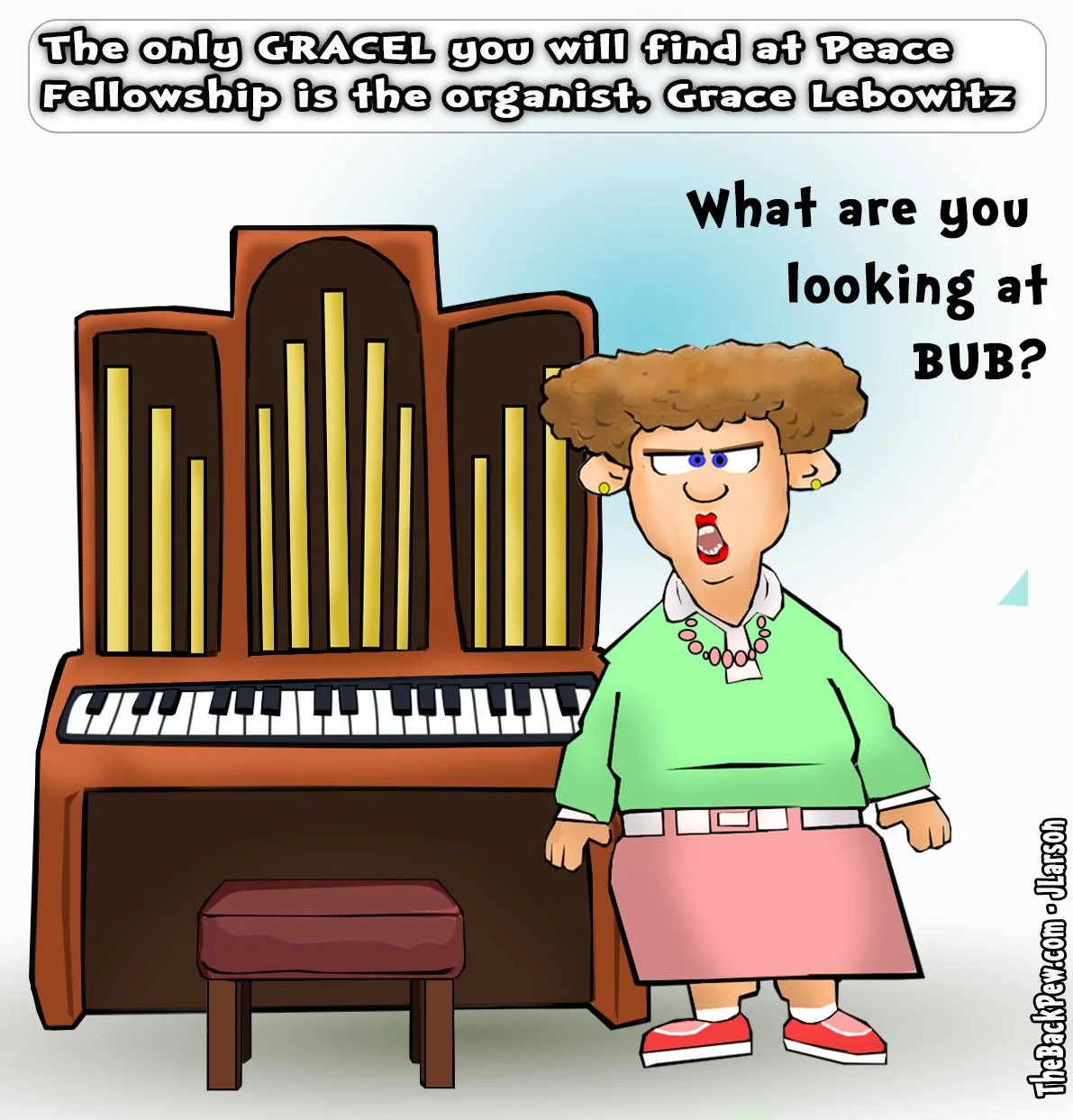 Church Cartoon - Grace in my church