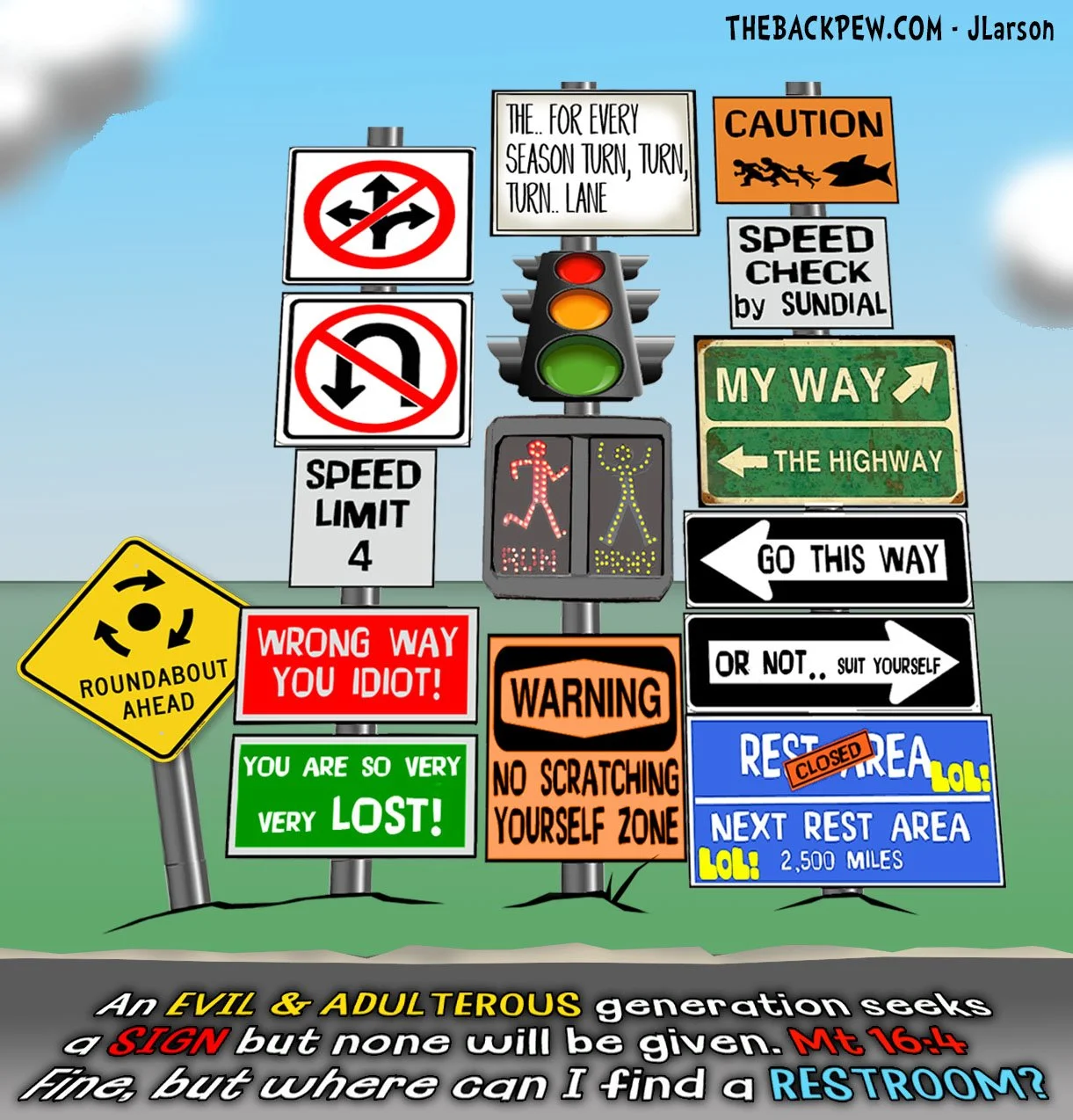 An Evil Generation looks for a SIGN  Signs, Road, Way, funny 