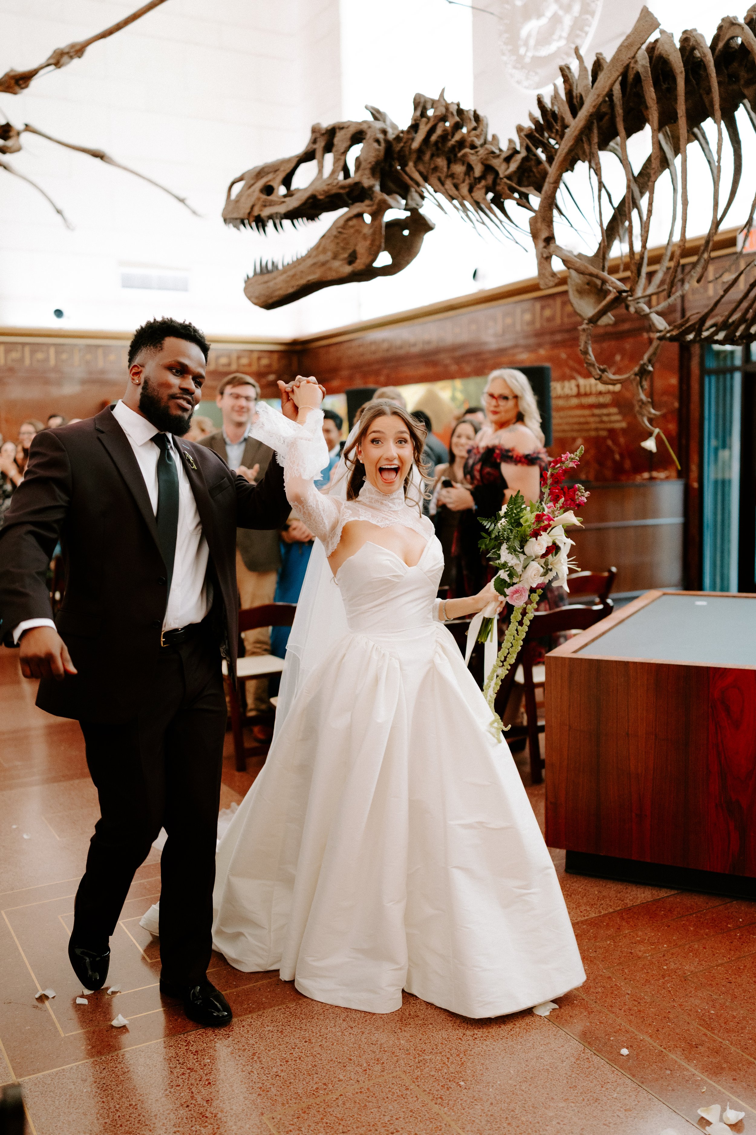 wedding at Texas science and history museum