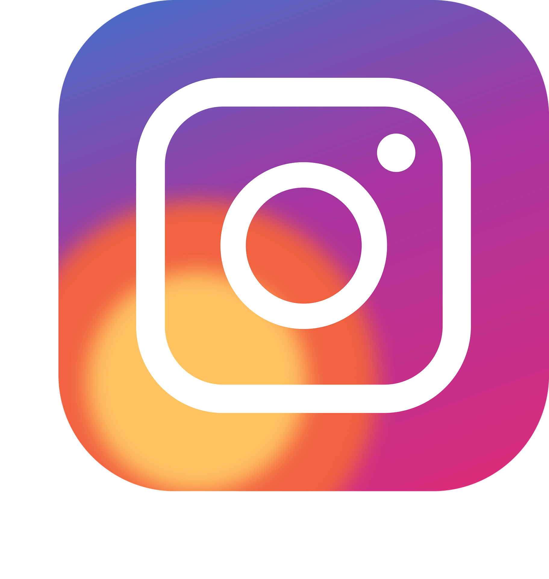 Instagram app icon with a gradient background of purple, orange, and pink, and a white outline of a camera.