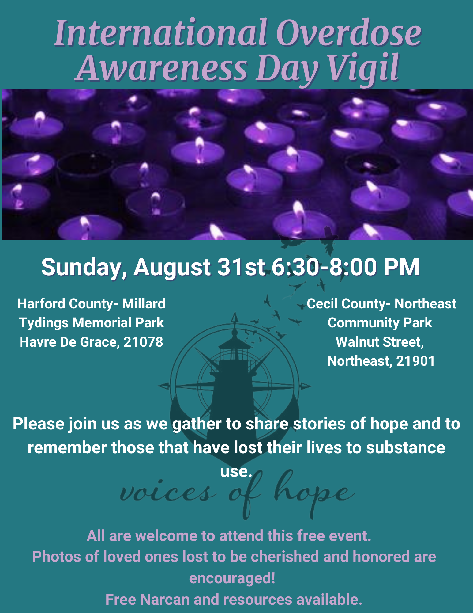Cecil International Overdose Awareness Day Vigil