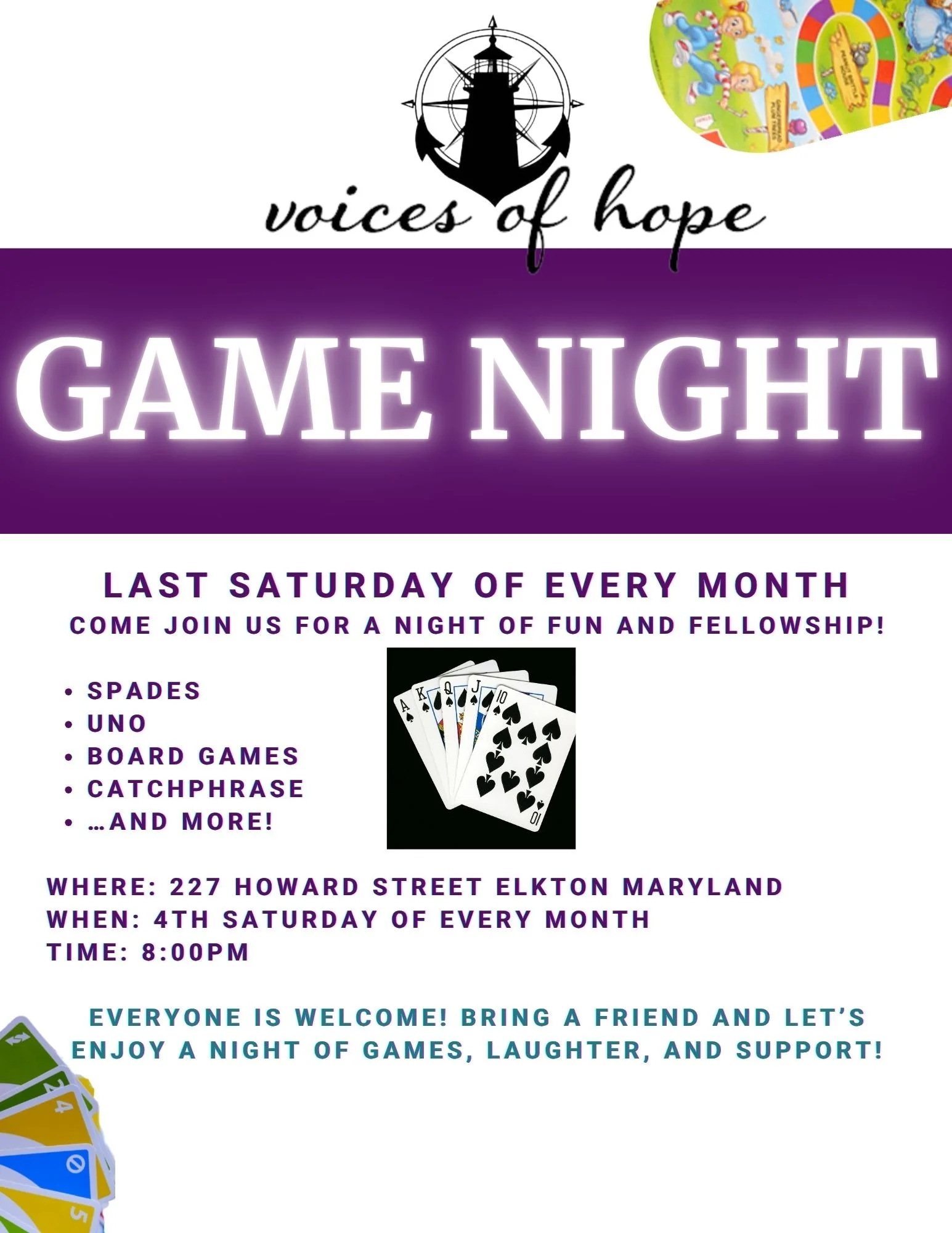 Voices of Hope Cecil Game Night!