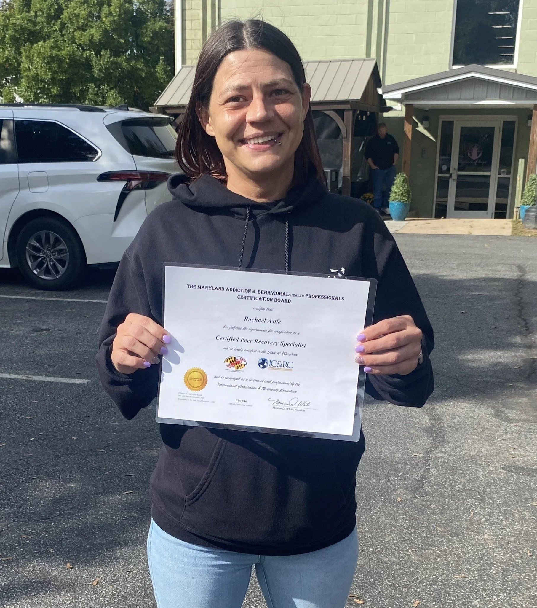 From Rock Bottom to Purpose: Congratulations to Rachael Astle on Becoming a Certified Peer Recovery Specialist (CPRS)