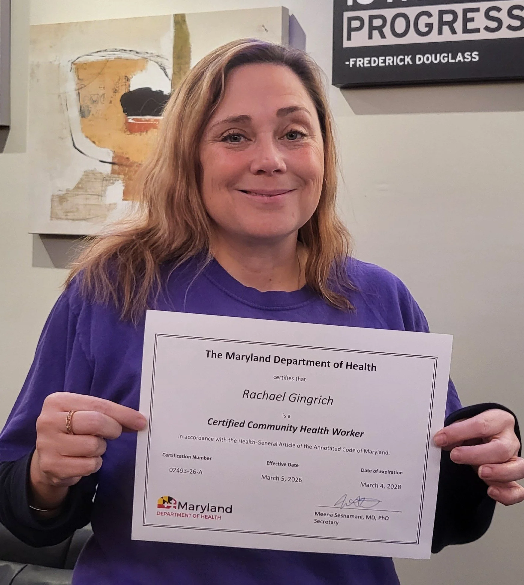 From Setback to Strength: Celebrating Rachael Gingrich’s CHW Certification Journey