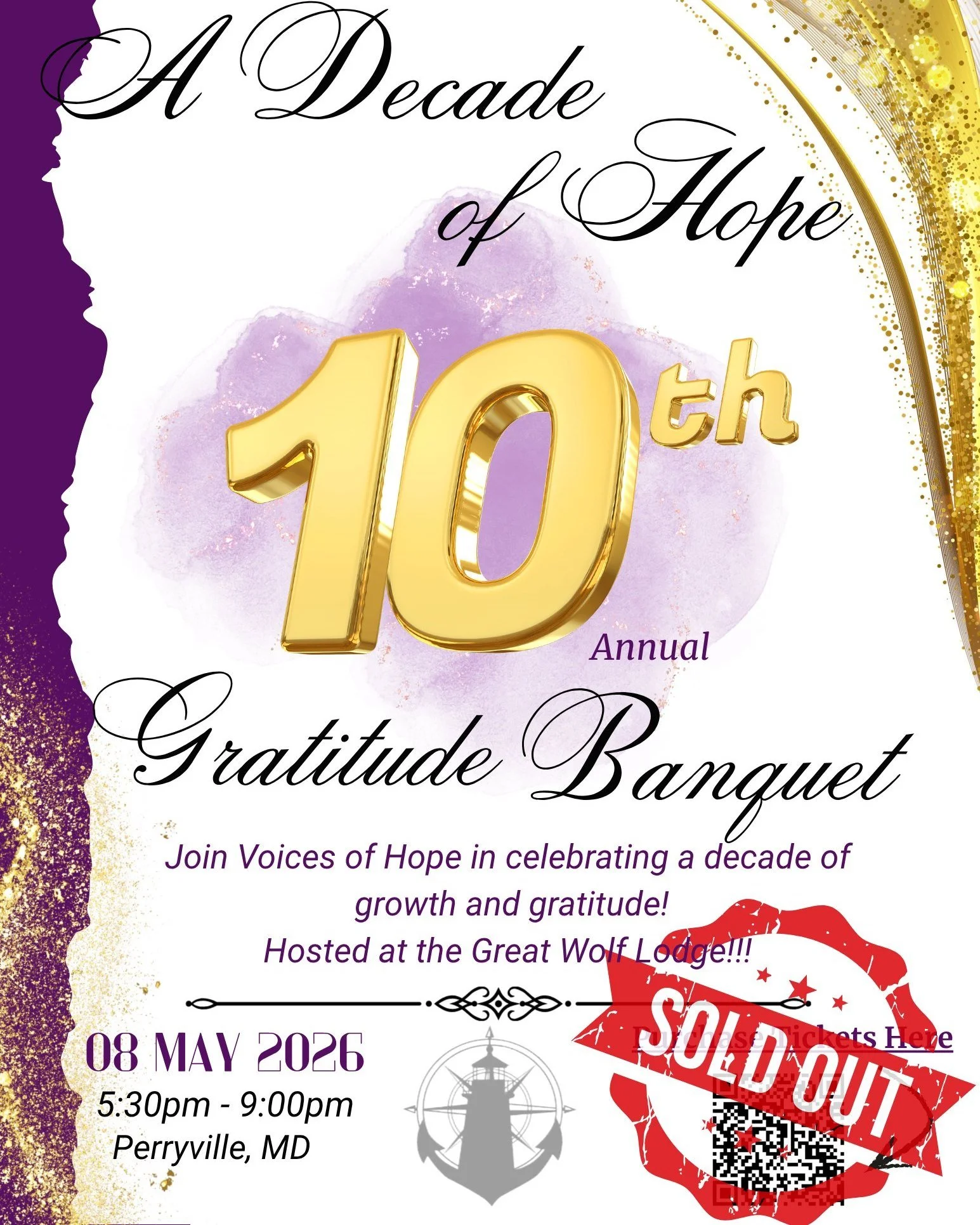✨ SOLD OUT &mdash; A Decade of Hope Banquet! ✨

Just wow&hellip; we are officially SOLD OUT a full month before the event! 💜
This incredible milestone is only possible because of our amazing supporters, sponsors, and community. From the bottom of ou