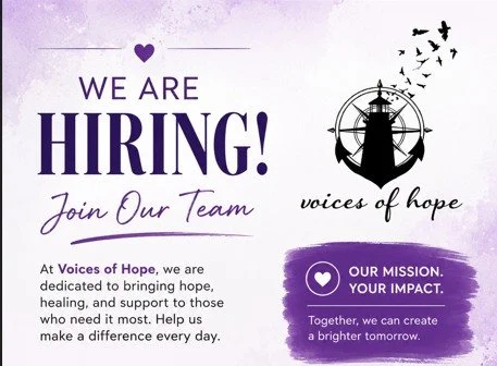 📣 WE&rsquo;RE HIRING! 📣
Voices of Hope is looking for compassionate, dedicated individuals to join our team as 2nd &amp; 3rd Shift Peer Recovery Specialists in our Elkton location. 💜

Recovery doesn&rsquo;t stop after 5 PM&mdash;and neither do we.