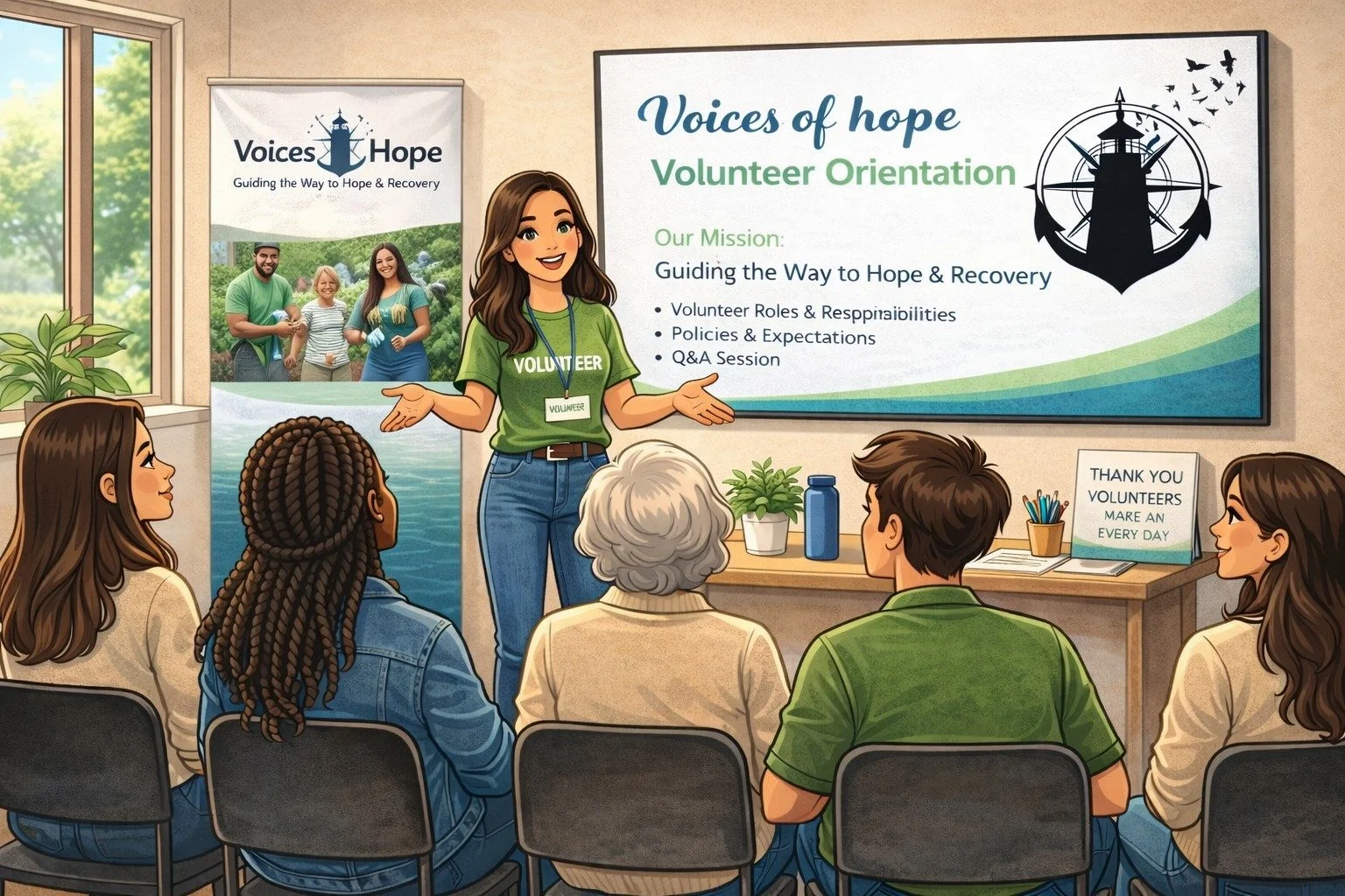 💜 Join the Voices of Hope Volunteer Team! 💜

We would love to have you join us for our upcoming Volunteer Orientation on June 10th from 5 PM &ndash; 6 PM!

During orientation, you will learn about:
✨ The mission of Voices of Hope
✨ Volunteer and su