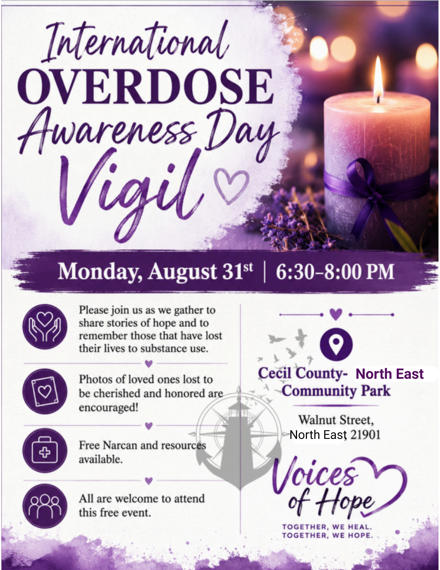 Overdose Vigil - Voices of Hope  Cecil County