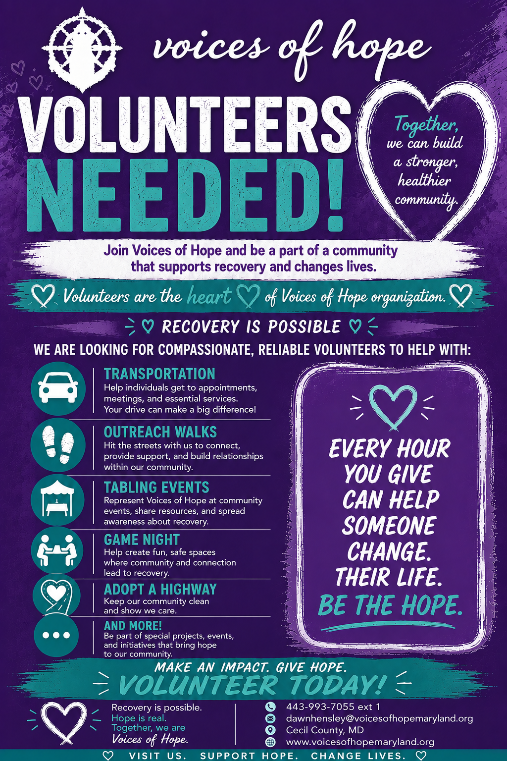💜 VOLUNTEERS NEEDED! 💜