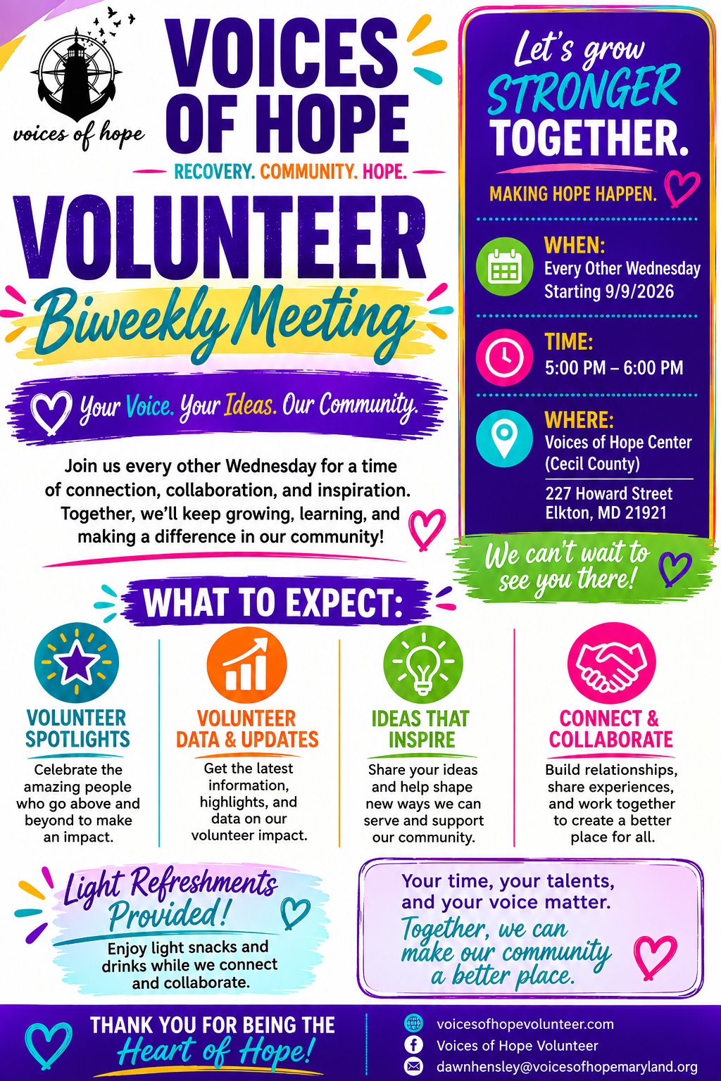 💜 CECIL BIWEEKLY VOLUNTEER MEETING 💜