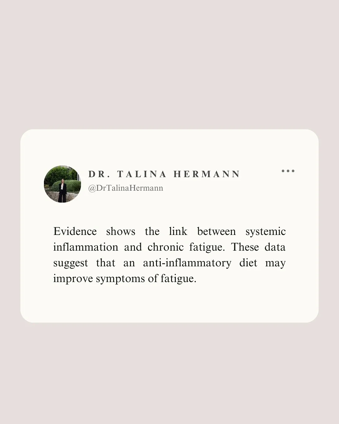 Fatigue is among the top 10 chief complaints. It interferes with our daily activities, making life less joyful.  Although I always recommend a detailed evaluation and lab testing to rule out the underlying causes of fatigue, here are some potential r