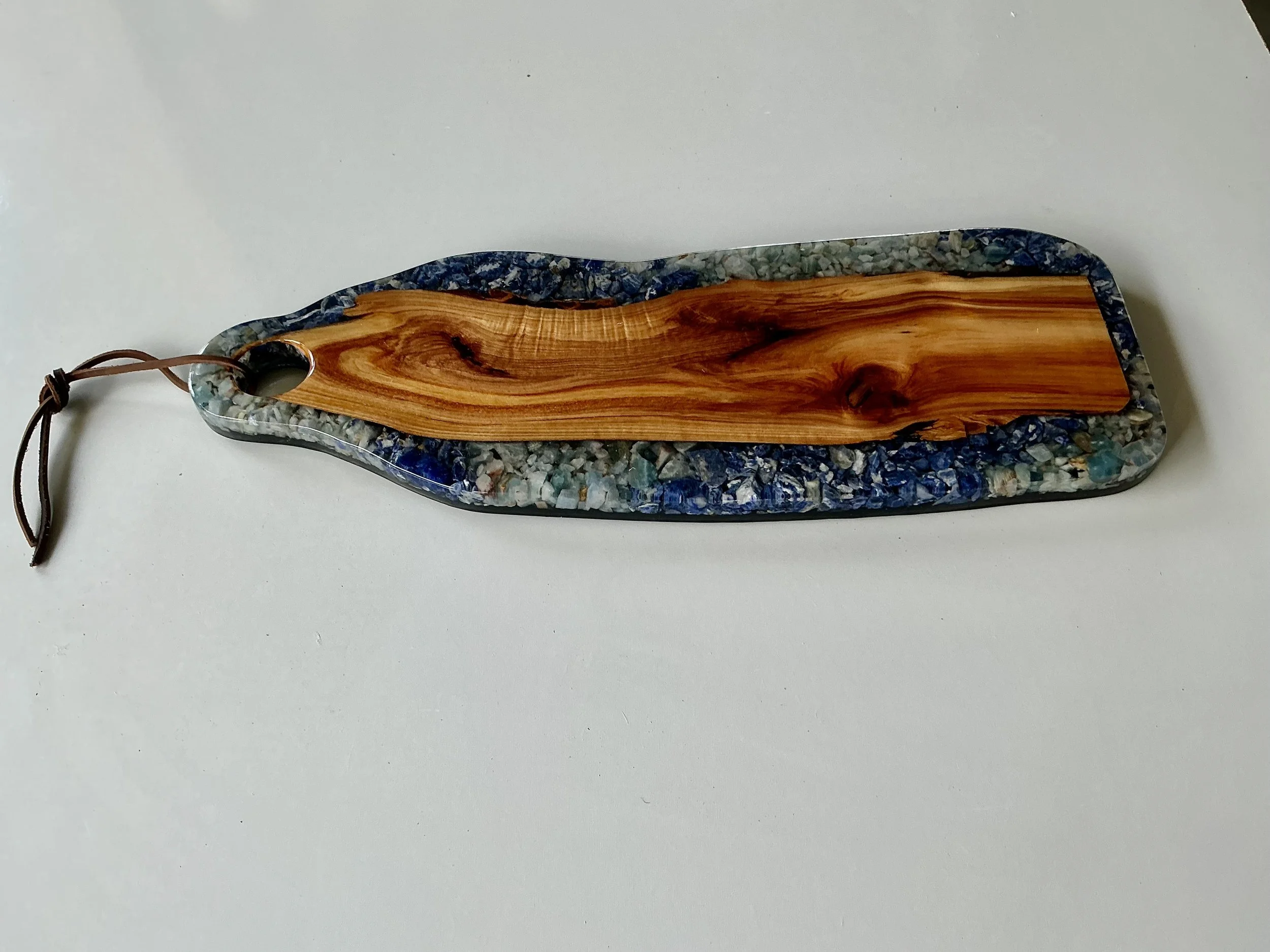 Freeform Sodalite and Blue Calcite Charcuterie Board