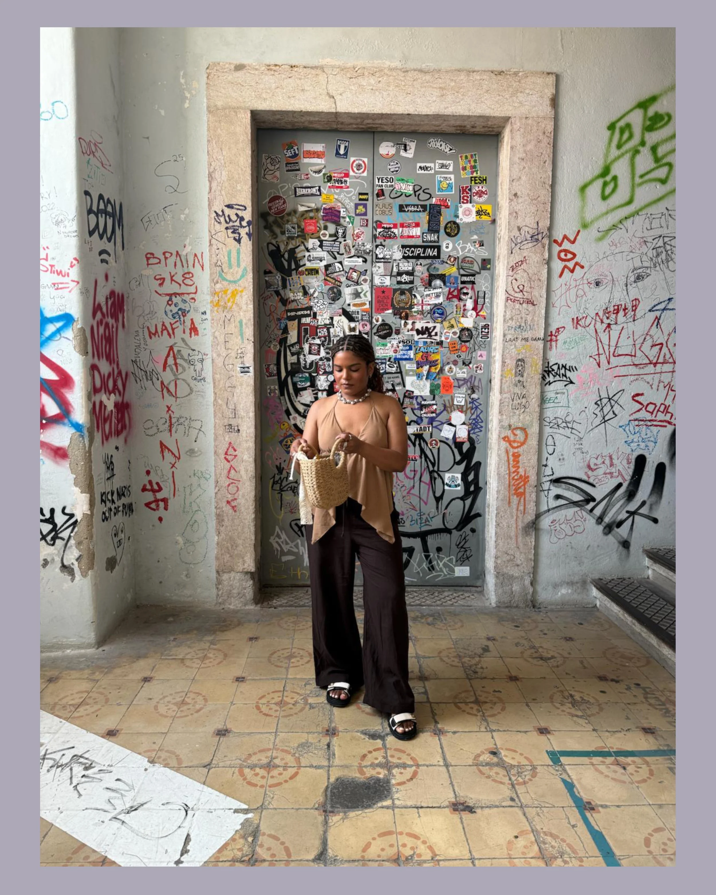 Mabel styled for her Portugal event