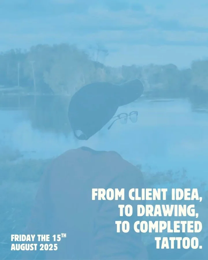 The Tale of the Tattoo series continues! This time I got to work with Kathleen for her first tattoo. She was a referral from her husband Elliot 😊. Kathleen came to me with the concept of recreating one of her favorite album covers by the band @hotmu