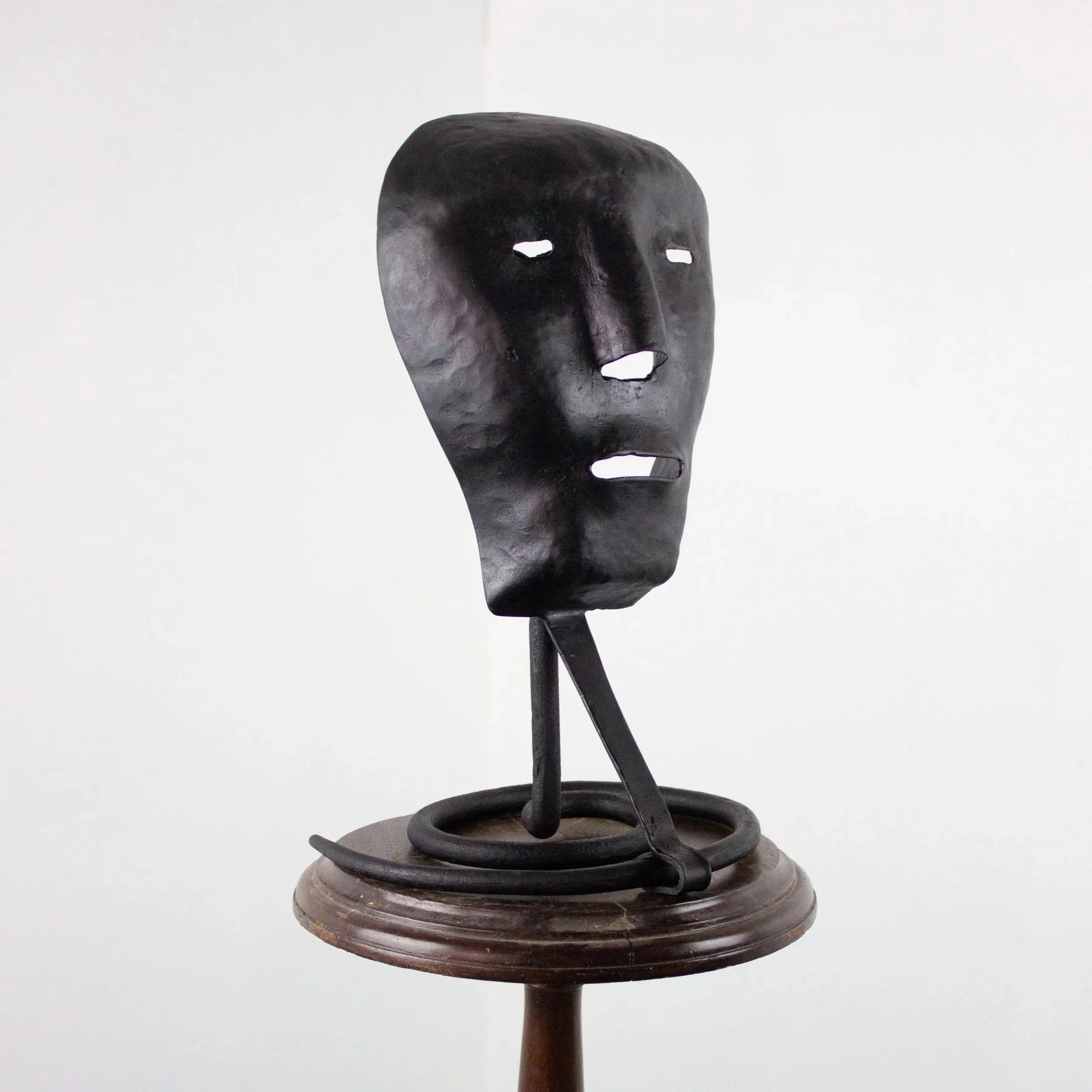 forged steel, stand 1/2" round solid stock, mask 1/16" single sheet 14” x 7” x 7”, 1990