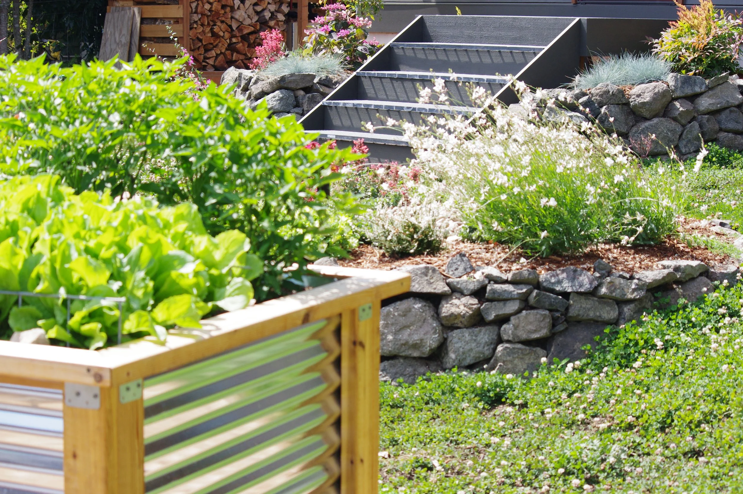 Basalt Retaining Wall Terraces