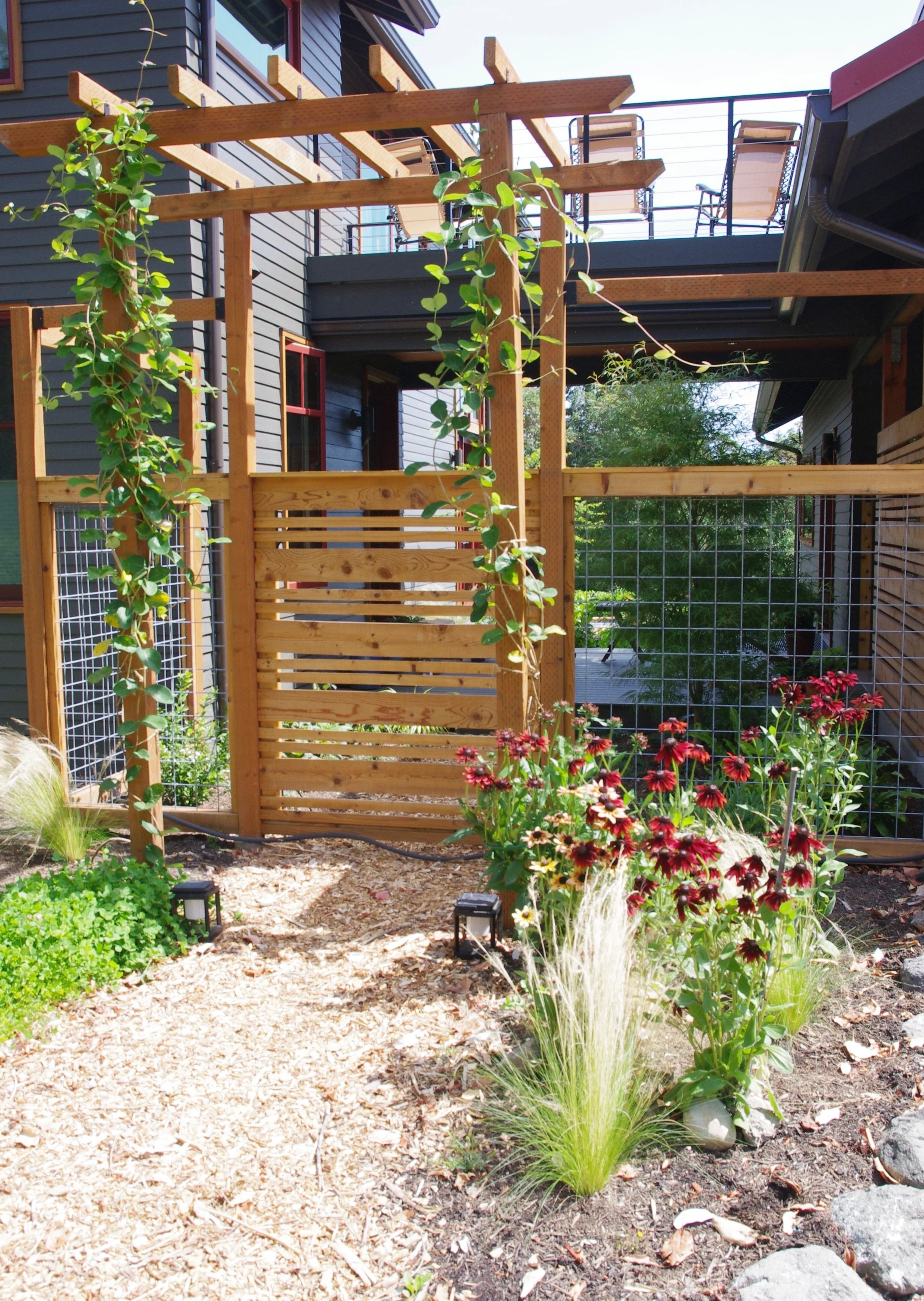 Custom Cedar Gate Trellis and fence