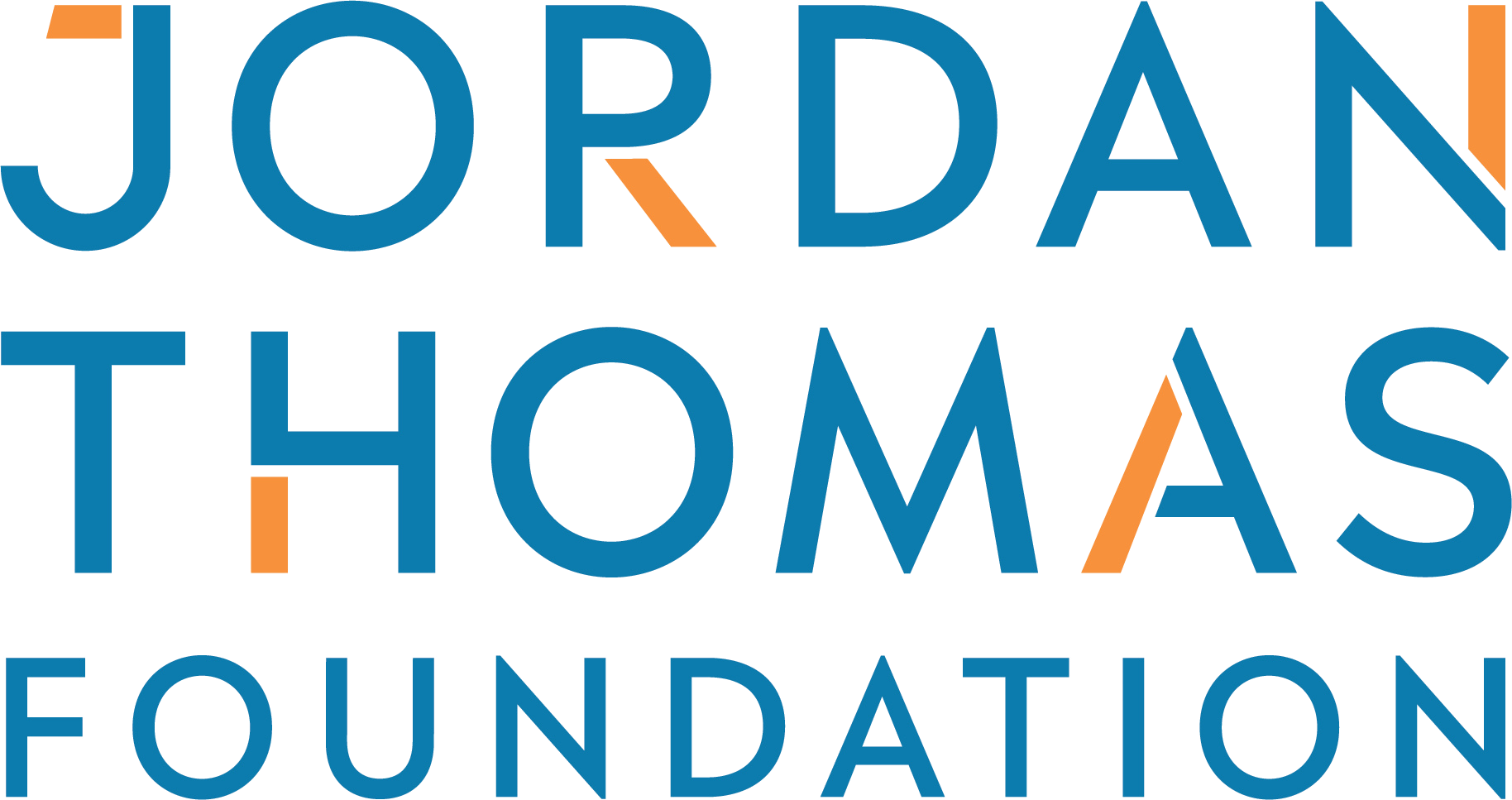 Logo of the Jordan Thomas Foundation with the name in blue and orange accents.