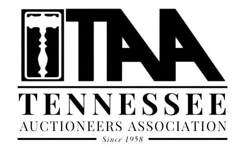 TAA Tennessee Auctioneers Association logo featuring an auctioneer gavel.