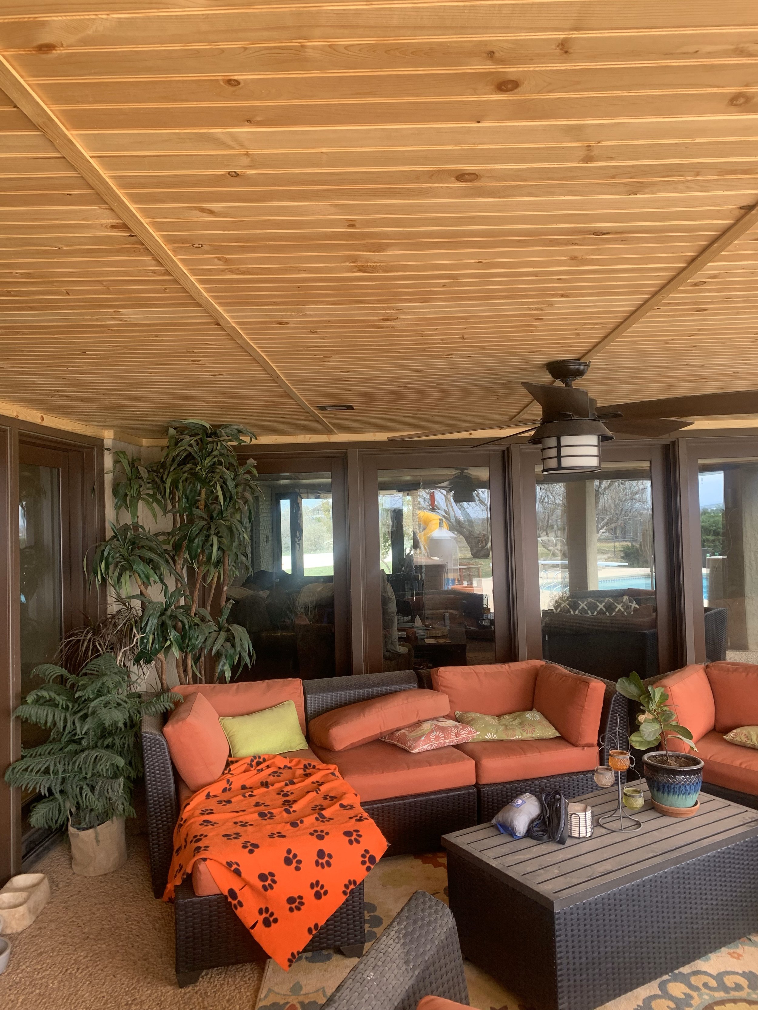 Ceiling Bead Board Installation