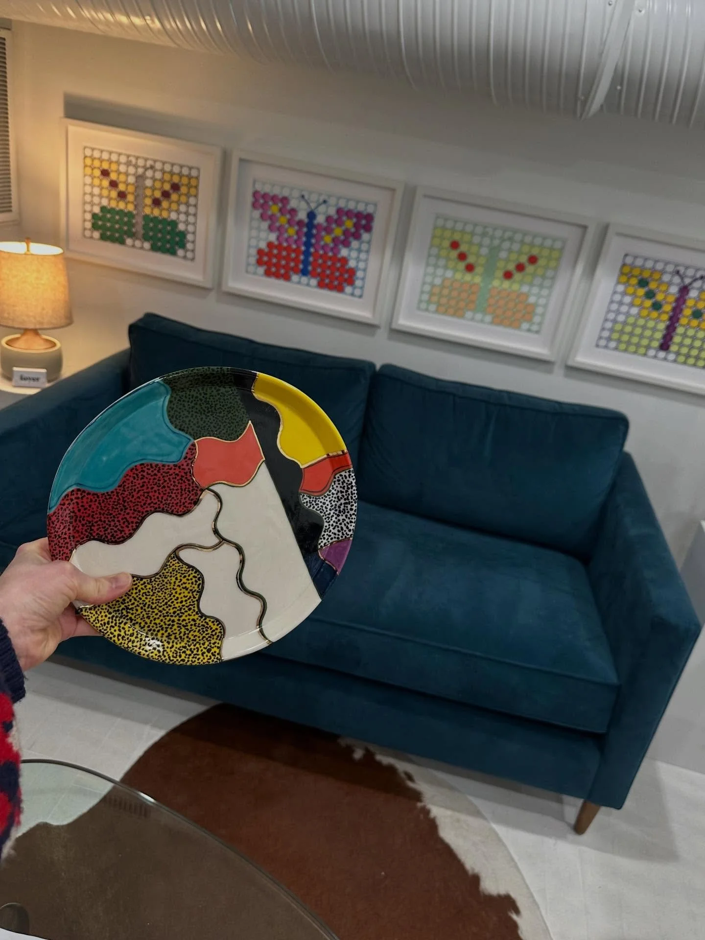 Your house needs more color! 🌨️🪏❄️

I have three Corinna Cowles plates available (and they play very nicely with Natan Lawson's work🤩)

Plates 1-3
glaze and gold luster on porcelain
9 inches in diameter
$150 each

Find them on the website under Co