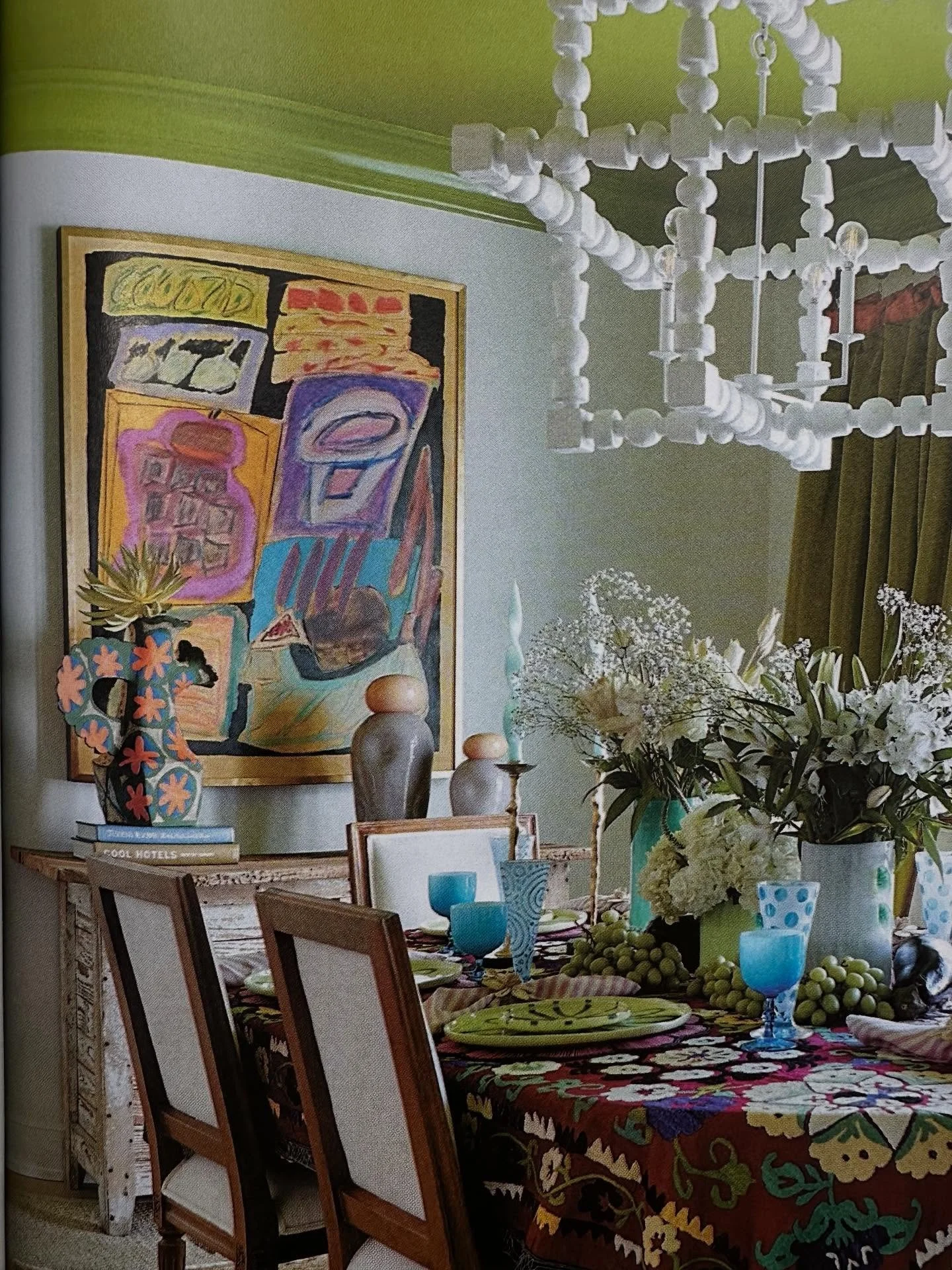 Peep @corinna.cowles.clay 's "Watering Can" in @rhomemag from Foyer's first exhibition in the beautiful home of Interior Designer and Collector @eugeniecalderoninteriors 🪩 

I love seeing how people display the work in their homes🥰 (also 