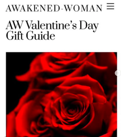 Page from an online Valentine's Day gift guide featuring red roses.